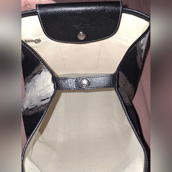 Longchamp Le Pliage Ombre Canvas and Leather Tote Bag Like NEW - Picture 2 of 8